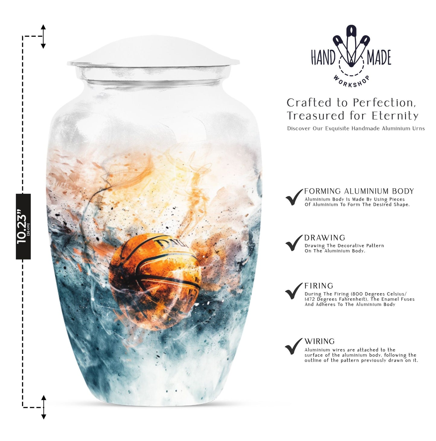 basketball memorial urn for men ashes.