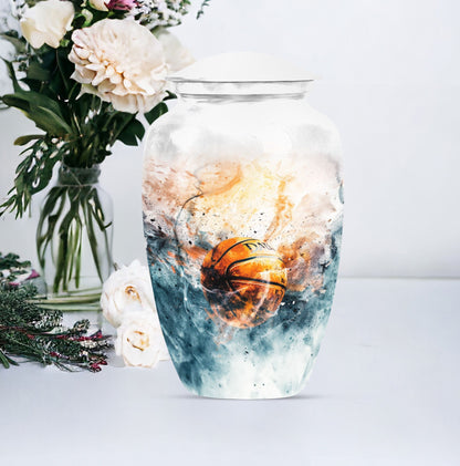 basketball memorial urn for men ashes.