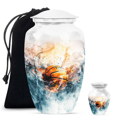 basketball memorial urn for men ashes.
