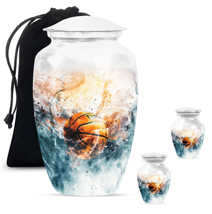 basketball memorial urn for men ashes.