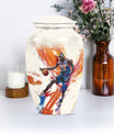 classic abstract basketball urn for memorialization.