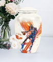 classic abstract basketball urn for memorialization.
