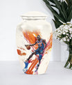 classic abstract basketball urn for memorialization.