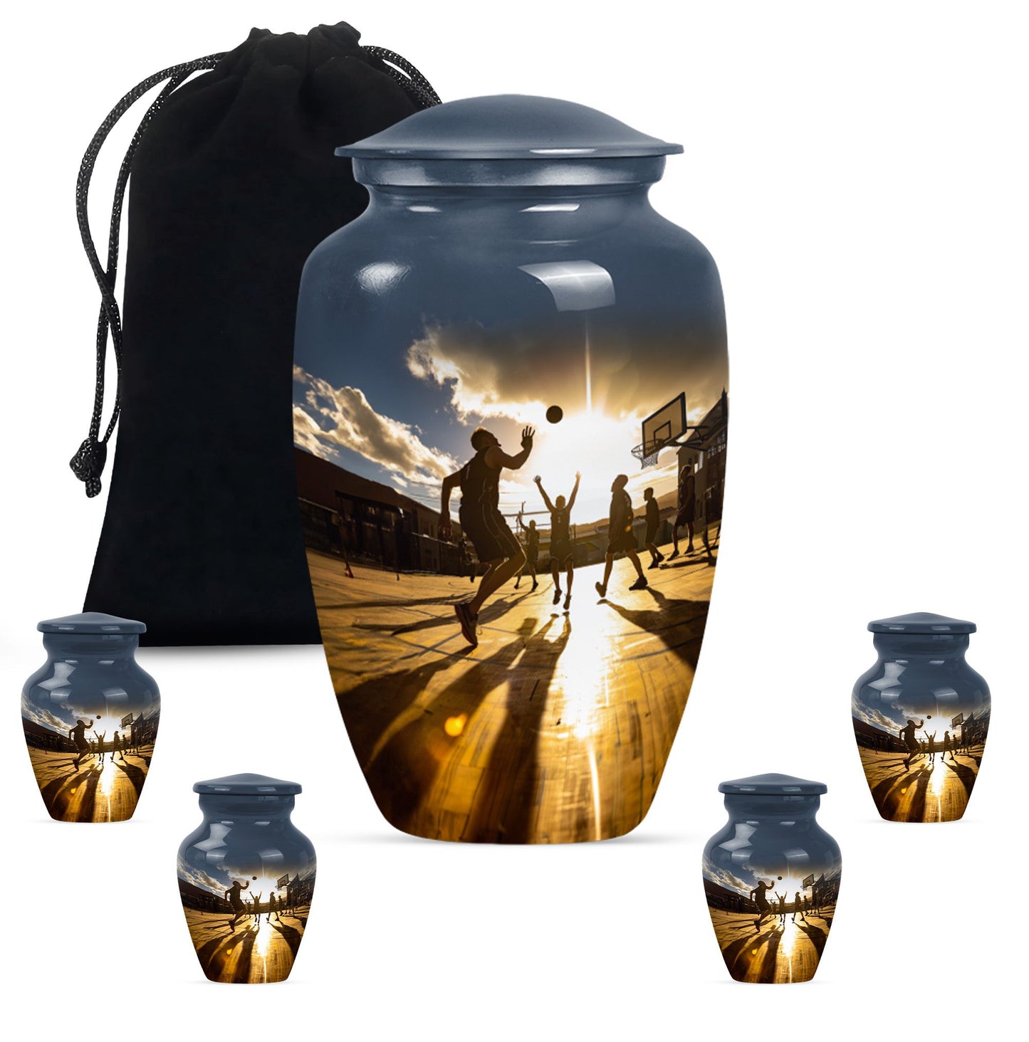 classic basketball urn for women's ashes.