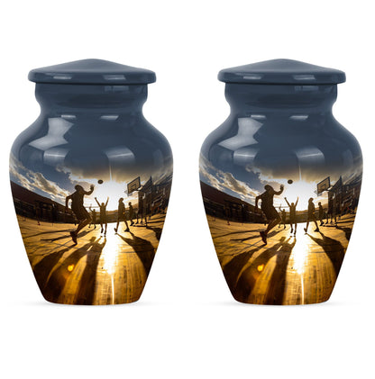 classic basketball urn for women's ashes.