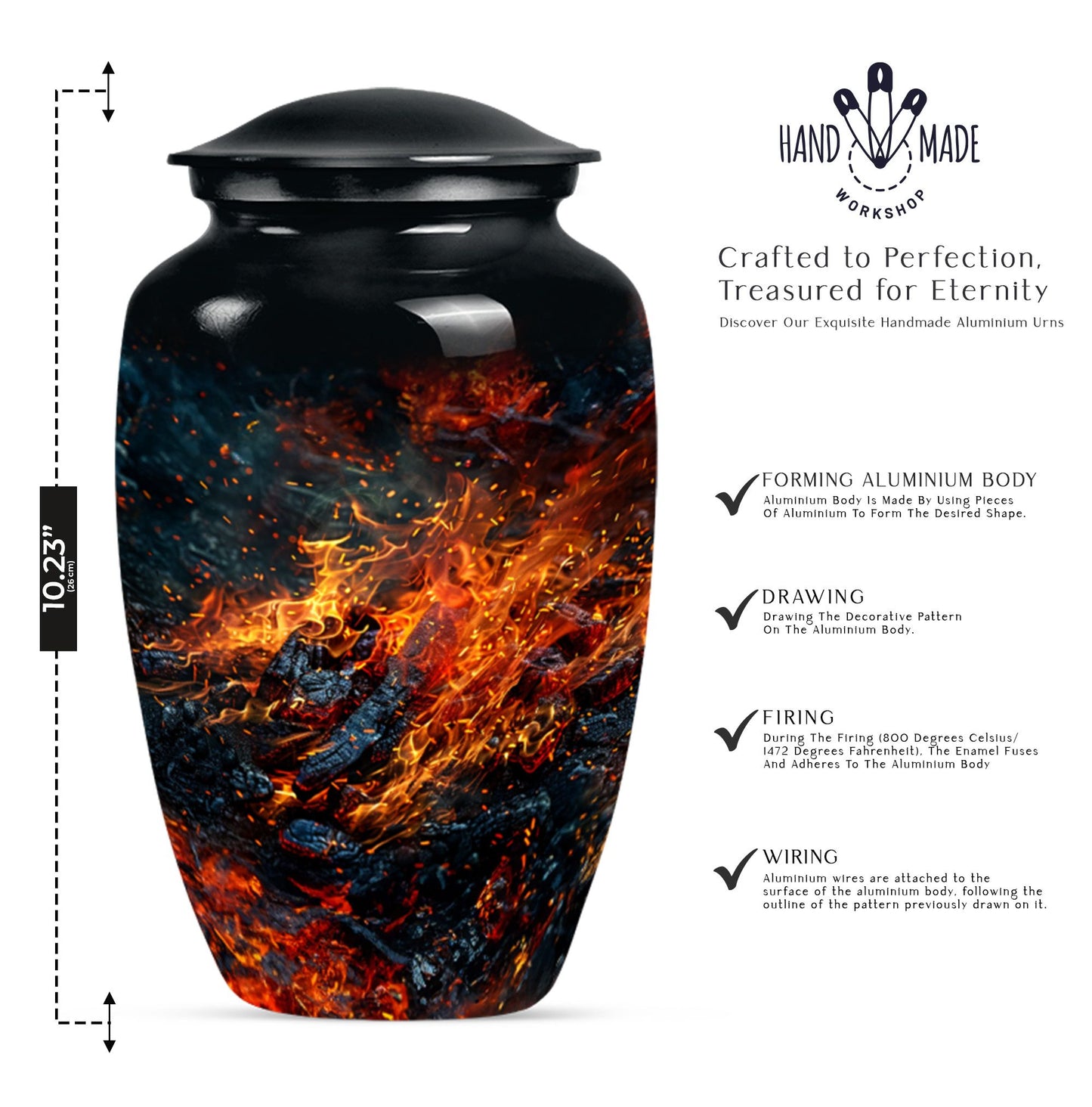 fire urn for adult male ashes