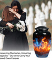 Classic fire urn, 10-inch aluminum memorial urn for ashes