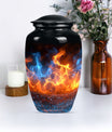 Classic fire urn, 10-inch aluminum memorial urn for ashes