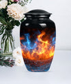 Classic fire urn, 10-inch aluminum memorial urn for ashes