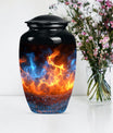 Classic fire urn, 10-inch aluminum memorial urn for ashes