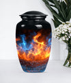 Classic fire urn, 10-inch aluminum memorial urn for ashes