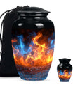 Classic fire urn, 10-inch aluminum memorial urn for ashes
