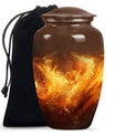 classic fire urn for cremation, with personalized engraving