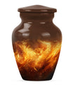 classic fire urn for cremation, with personalized engraving