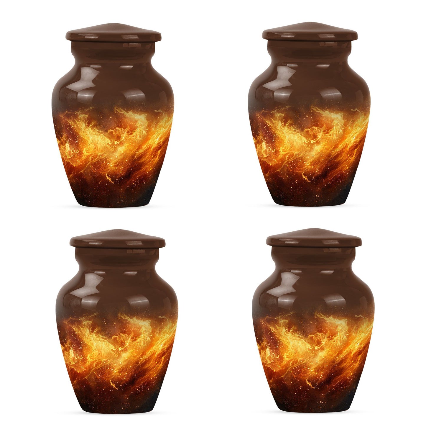 classic fire urn for cremation, with personalized engraving