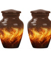classic fire urn for cremation, with personalized engraving