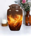 classic fire urn for cremation, with personalized engraving