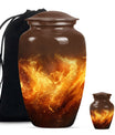 classic fire urn for cremation, with personalized engraving