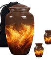classic fire urn for cremation, with personalized engraving