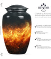 Classic Aluminium Fire Urn for human ashes.