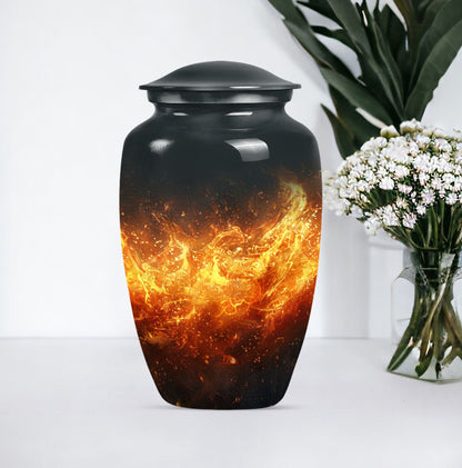 Classic Aluminium Fire Urn for human ashes.