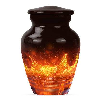 Classic fire urn for mother's cremation ashes.
