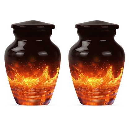 Classic fire urn for mother's cremation ashes.