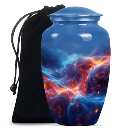 10-inch classic fire urn for ashes, handcrafted urn 