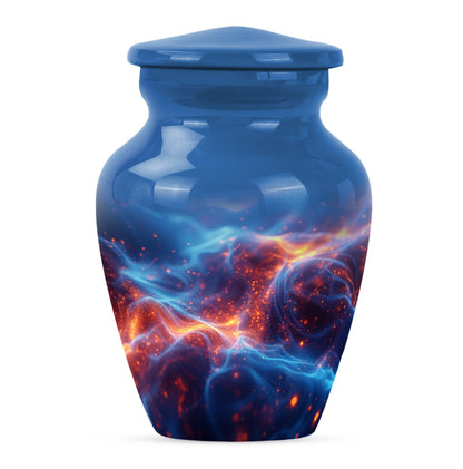 10-inch classic fire urn for ashes, handcrafted urn 