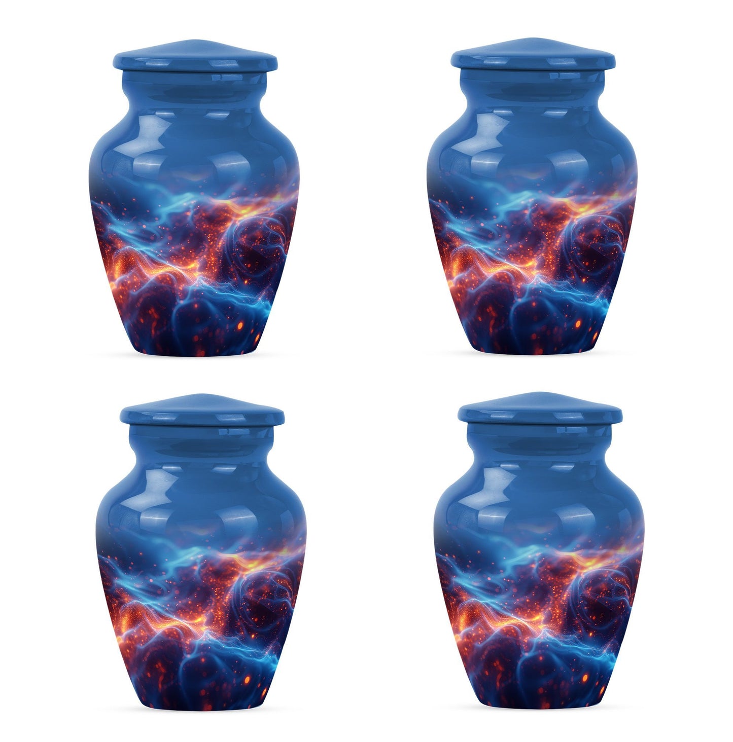 10-inch classic fire urn for ashes, handcrafted urn 