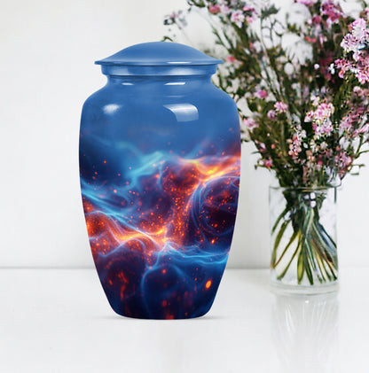 10-inch classic fire urn for ashes, handcrafted urn 