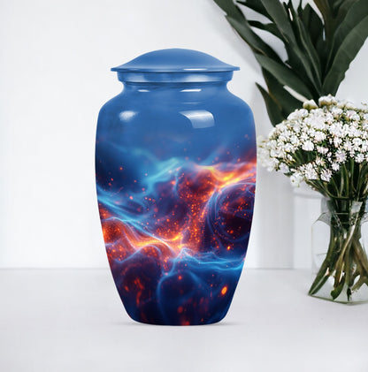10-inch classic fire urn for ashes, handcrafted urn 