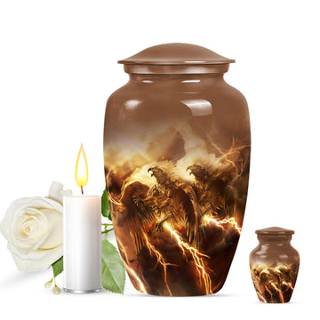 10 inch large Urn with 1 Keepsake 3 Inch Urn