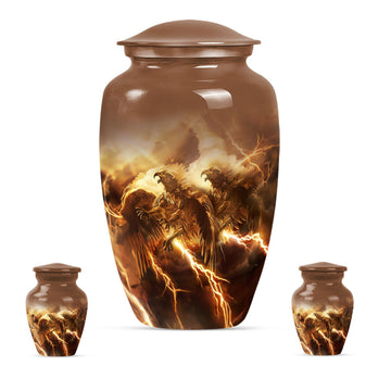 10 inch large Urn with 2 Keepsake 3 Inch Urns