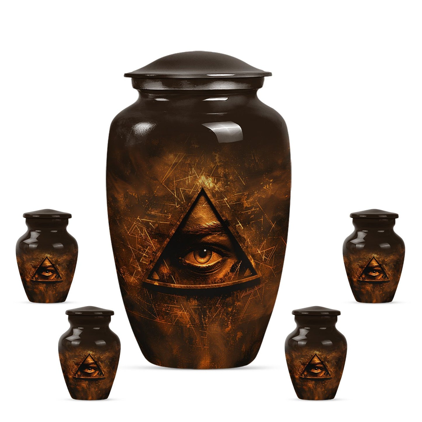 10-inch classic Catholic urn for ashes.