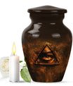 10-inch classic Catholic urn for ashes.