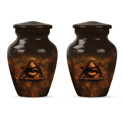 10-inch classic Catholic urn for ashes.