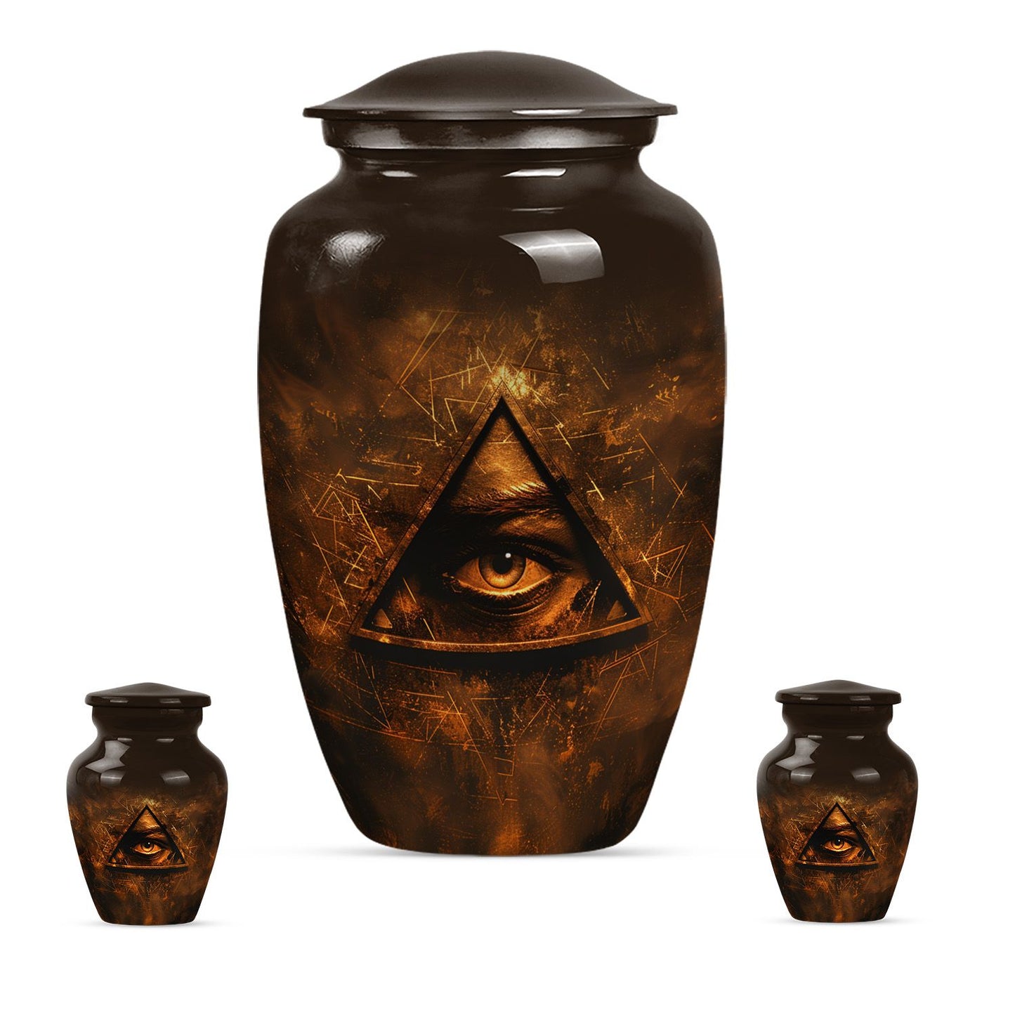 10-inch classic Catholic urn for ashes.