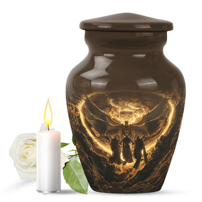 Classic 10 inch Catholic Urn, large burial memorial urn.