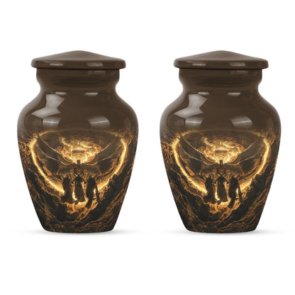 Classic 10 inch Catholic Urn, large burial memorial urn.