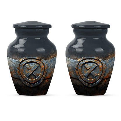 Classic Catholic Urn, memorial urn for adult male ashes