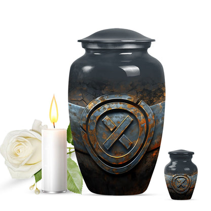 Classic Catholic Urn, memorial urn for adult male ashes