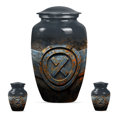 Classic Catholic Urn, memorial urn for adult male ashes