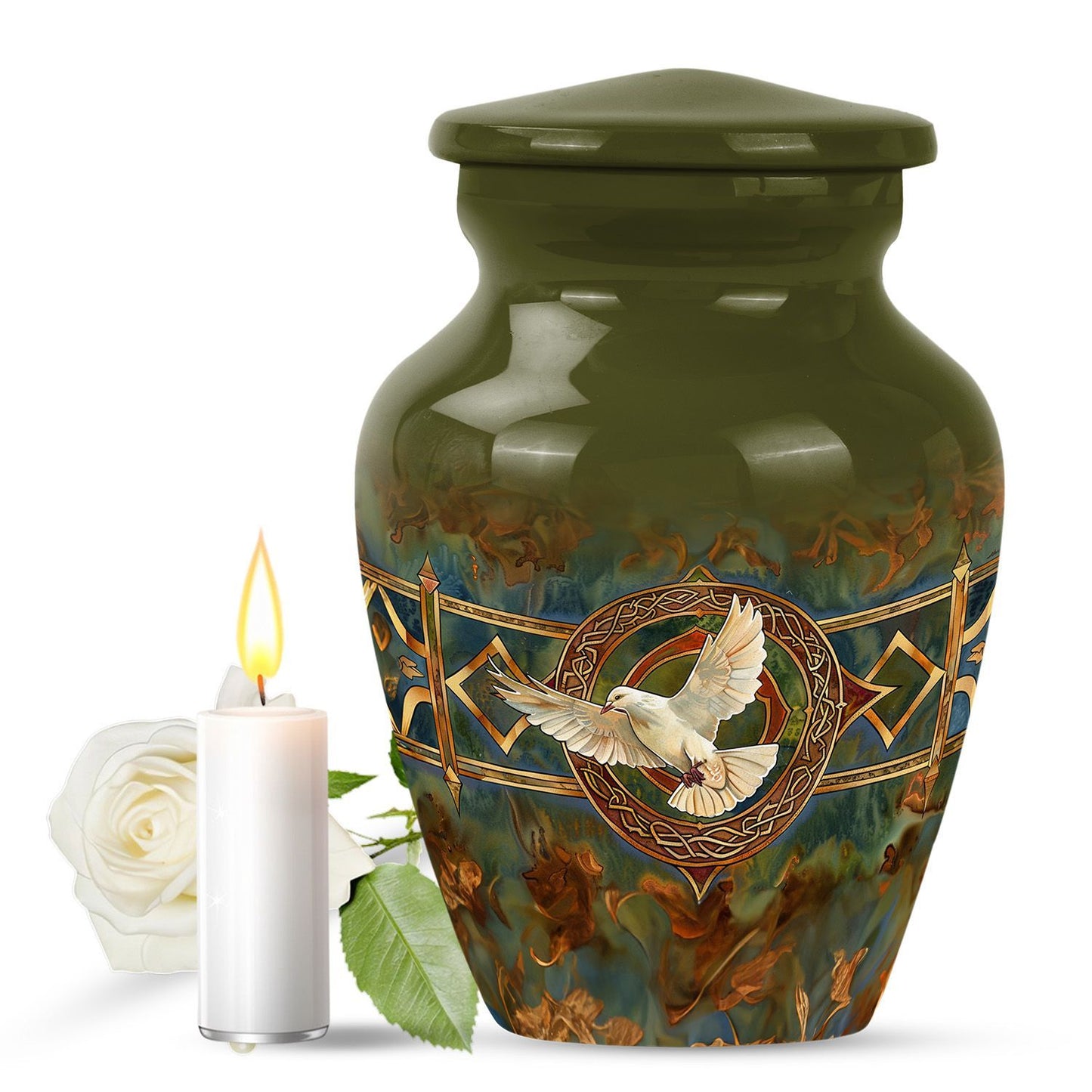 Catholic urn for human ashes