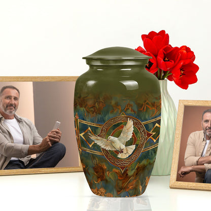 Catholic urn for human ashes