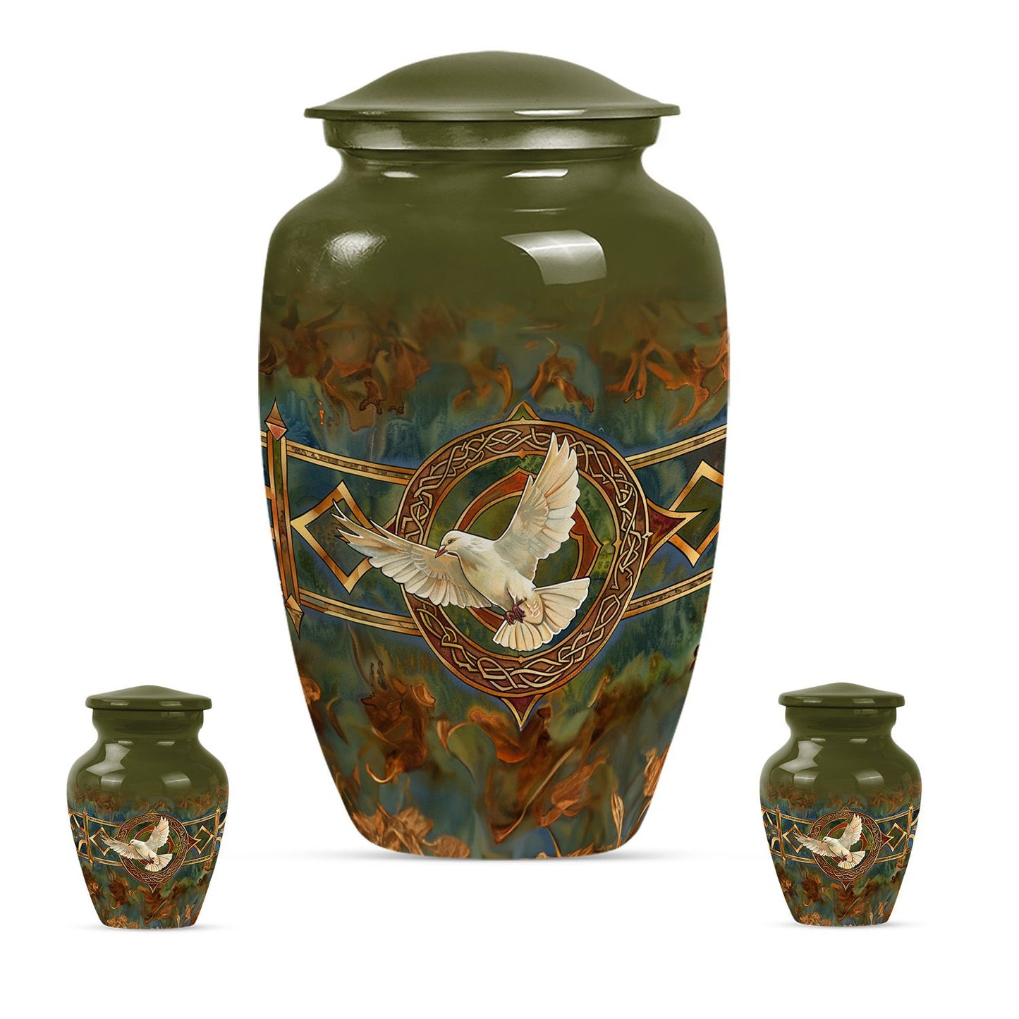 Catholic urn for human ashes