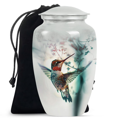 10inch classic Aluminium humming bird Urn.