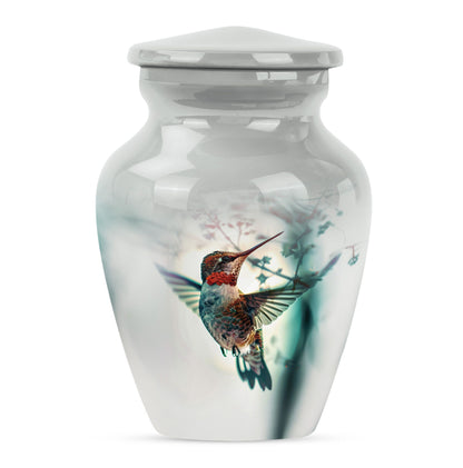 10inch classic Aluminium humming bird Urn.