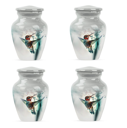 10inch classic Aluminium humming bird Urn.
