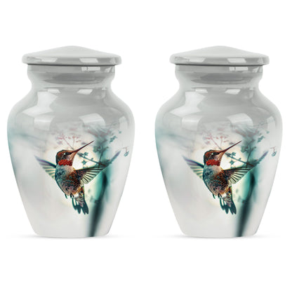 10inch classic Aluminium humming bird Urn.